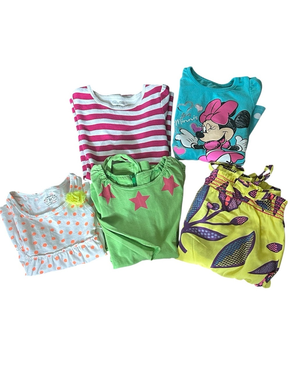 Toddler Girls Dress & Romper Bundle Disney Minnie Mouse Baby Gap Kids Summer 3T